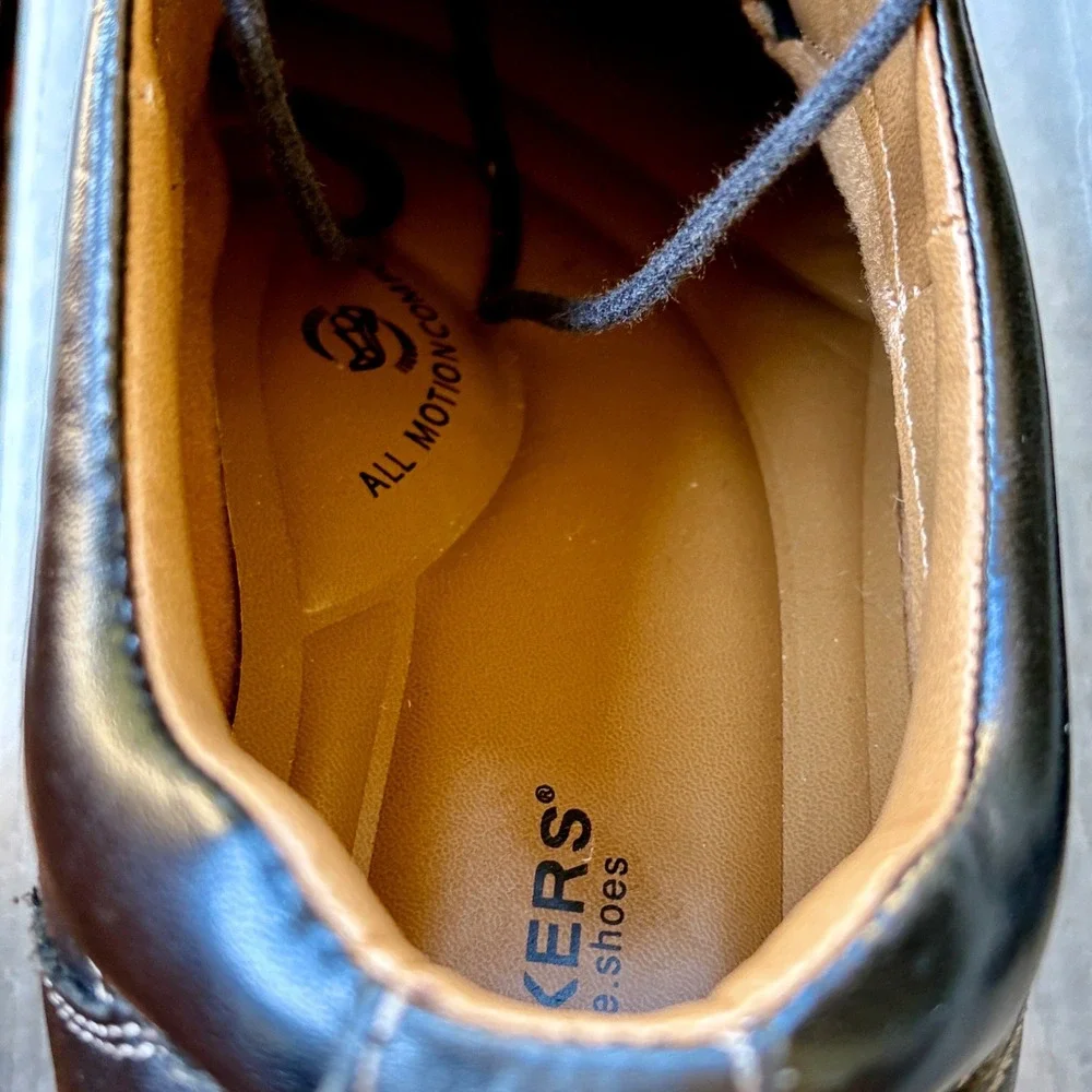 Dockers  11.5W Dress Shoes Black Prostyle All Motion Comfort Leather Oxfords